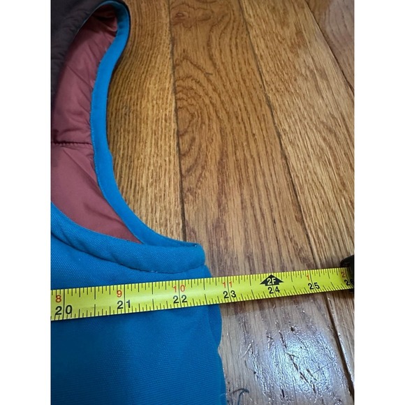 Patagonia Bivy Puffer Vest Full Zip Goose Down Khaki Blue Brown Men's large L - Picture 7 of 11